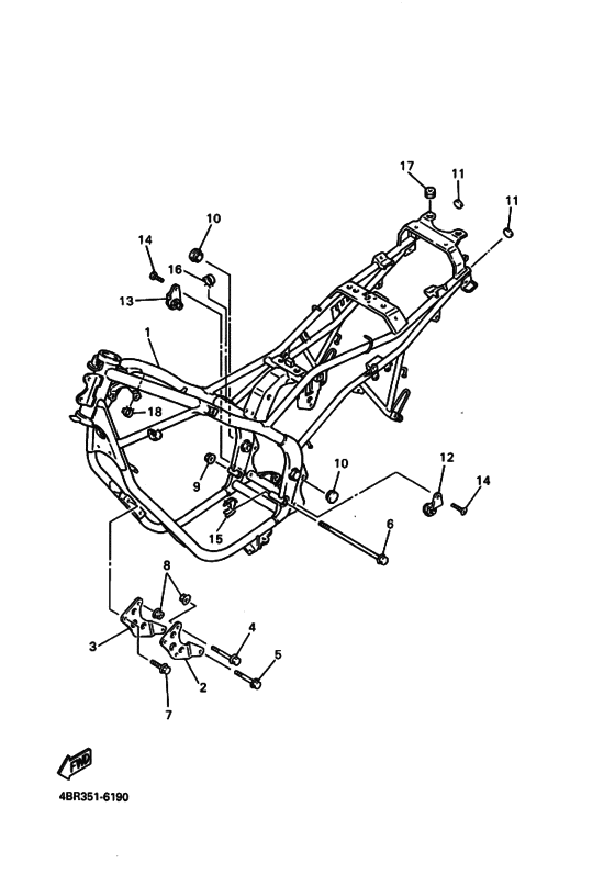 XJ600S Frame comp