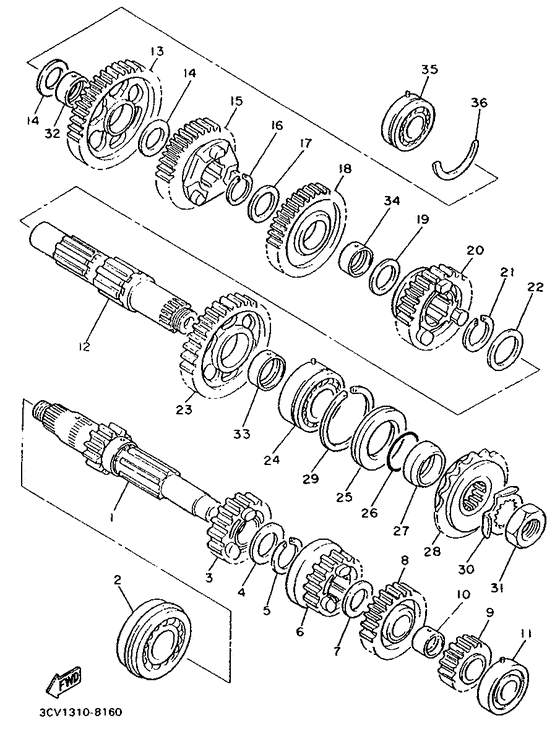 FJ1200 Трансмиссия