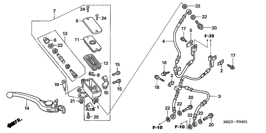CB1300 (ABS) Fr. brake master cylinder