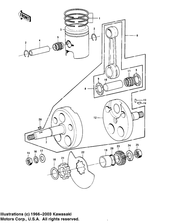 Crankshaft/piston/rotary valve