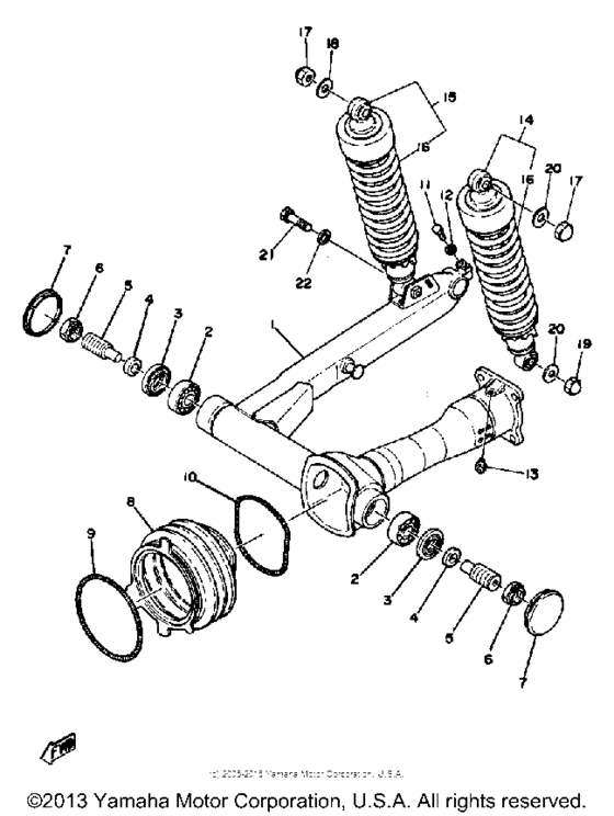 Swing arm - rear shocks