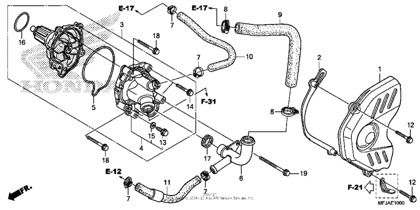 CBR600RR (ABS) Водяной насос