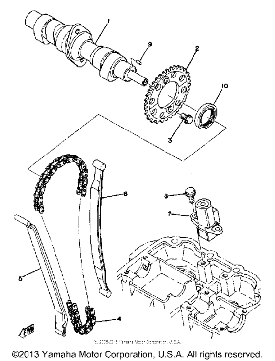 Camshaft chain tensioner