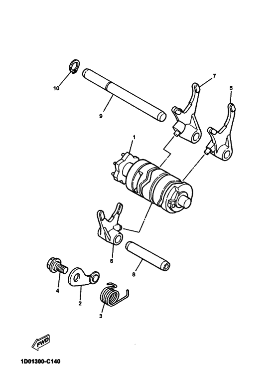 Shift cam & fork