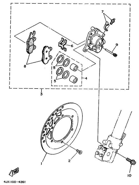  Front brake. caliper