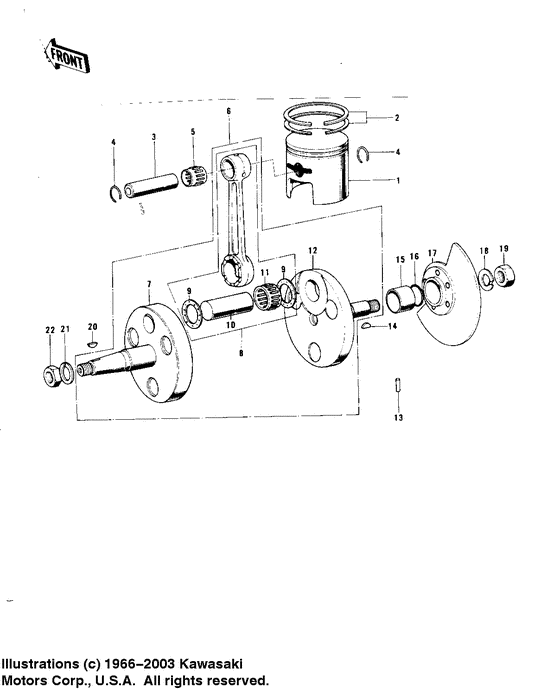 Crankshaft/piston/rotary valve