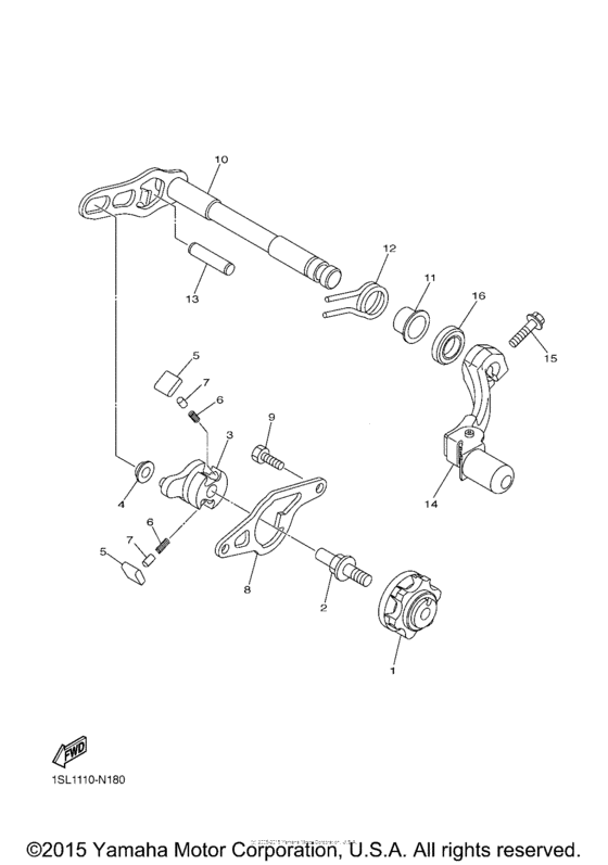 YZ250FFW Вал переключения