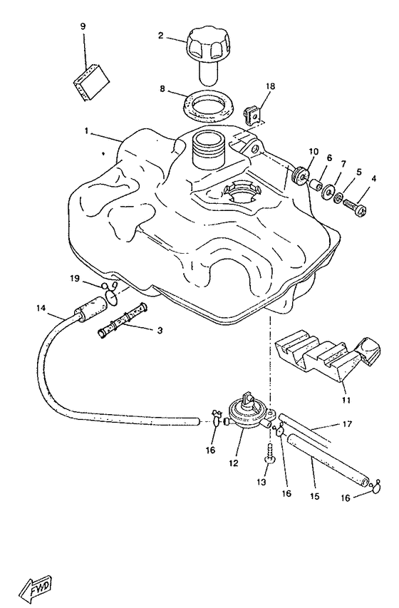 CW50RS Топливный бак