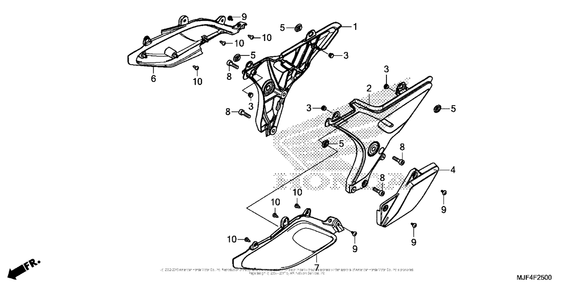 CTX700N Боковые обтекатели