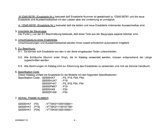 GS500 Catalog preface