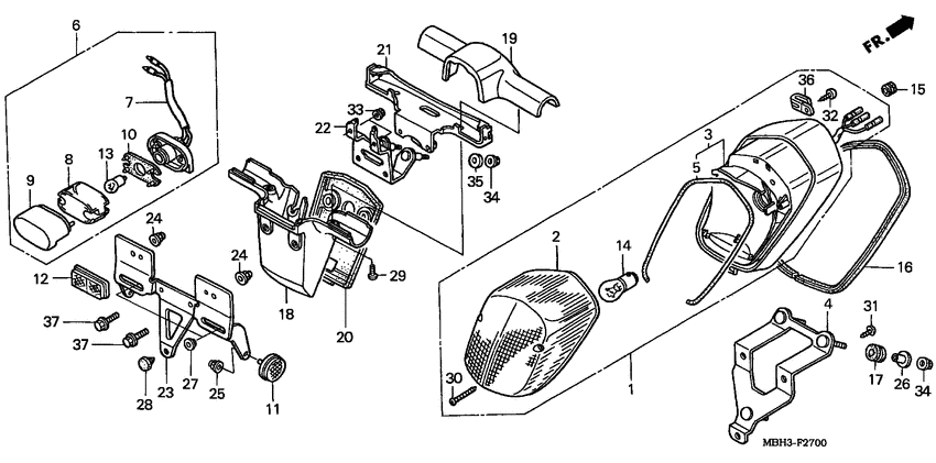 Taillight unit ass`y