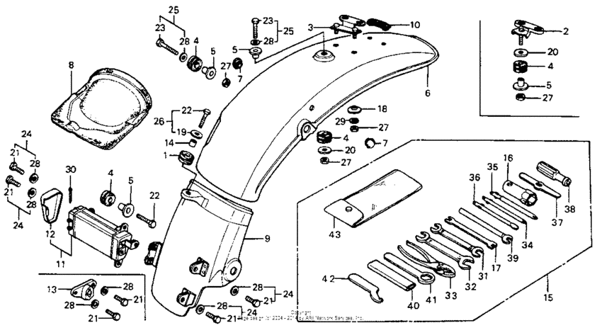 Rear fender + tool box