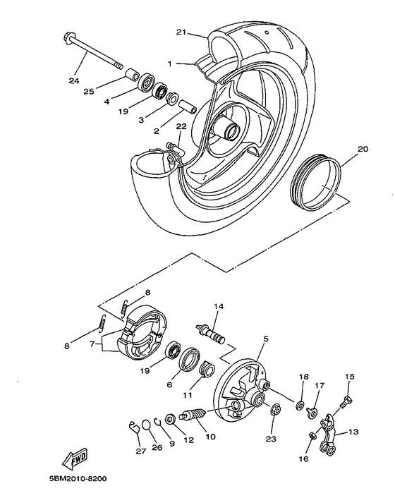 YV50 Переднее колесо