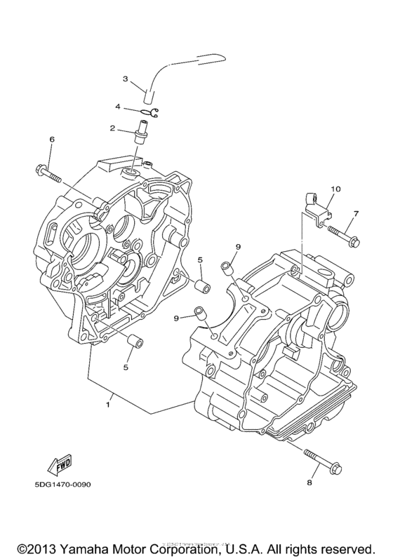 TT125RMC Картер двигателя
