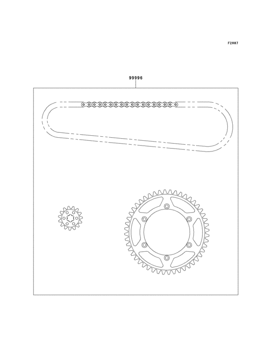 KX125 Цепь комплект