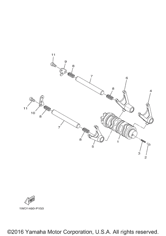 YZFR3GW Копирный вал