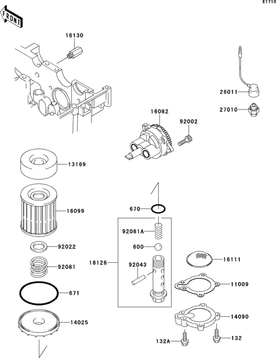 EL250 Масляный насос
