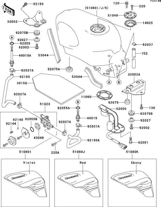 ZX600 Fuel tank(1 / 2)(zx600-e3)