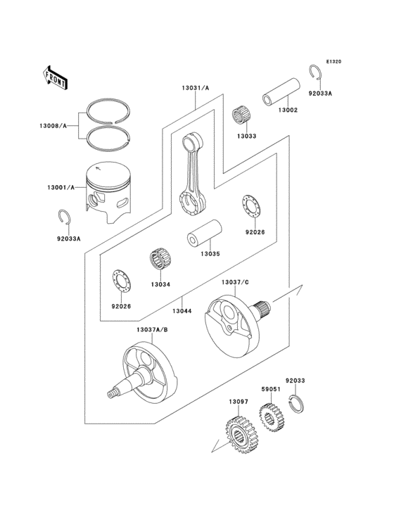 Crankshaft/piston