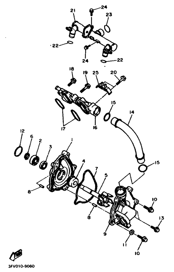 FZR750R Waterpump