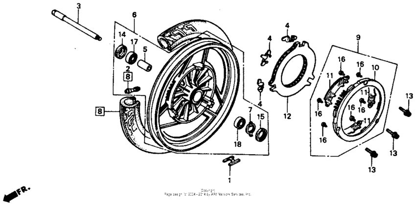 Front wheel 88-89