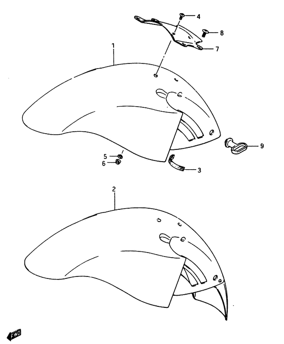 RG250 Переднее крыло