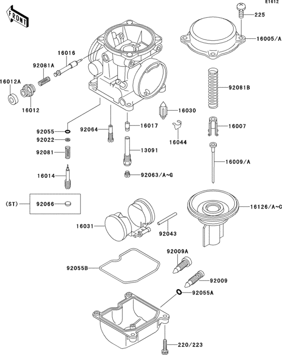 EX500 Carburetor parts(1 / 2)