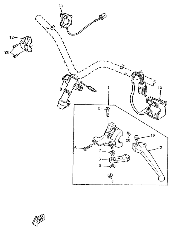 Handle switch. lever