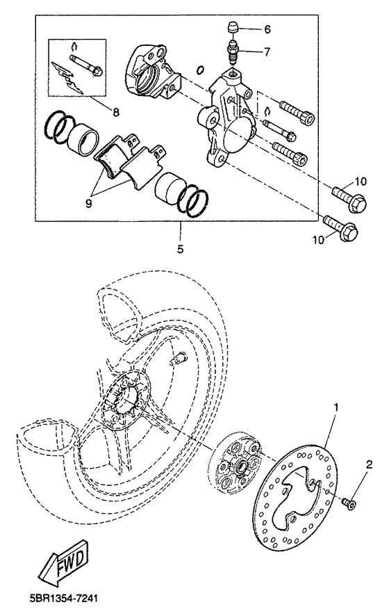 YQ50 Rear brakecaliper