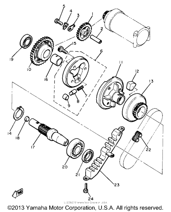 XJ650LH Муфта стартера
