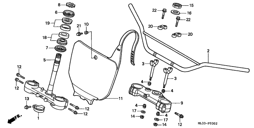 Handle pipe/top bridge/ steering stem