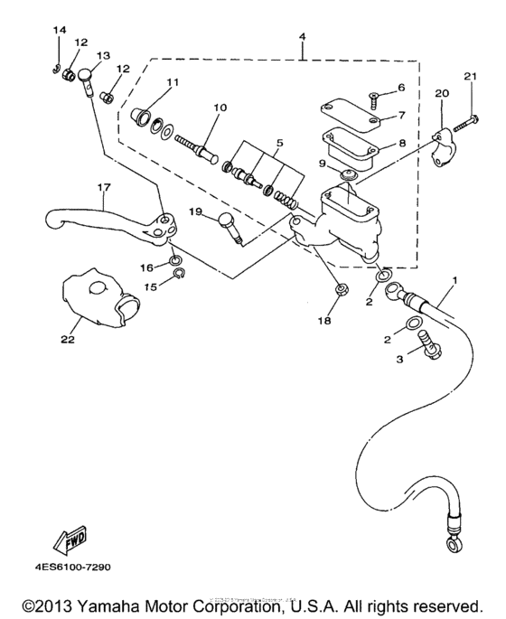 YZ80J1 Главный тормозной цилиндр