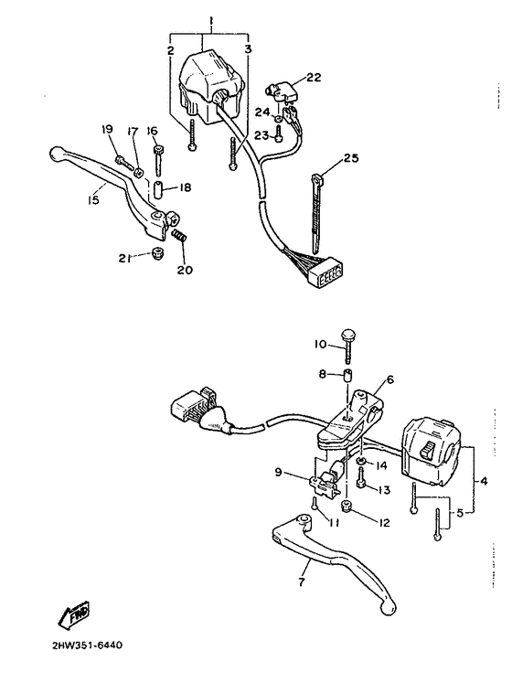 Handle switch. lever
