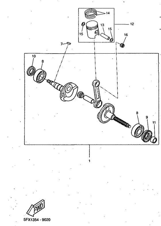 CW50RSP Коленчатый вал и поршни