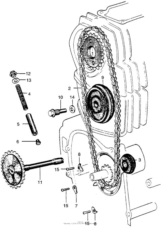 Cam chain + chain tensioner