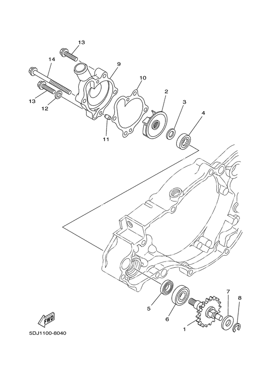WR250Z Водяной насос