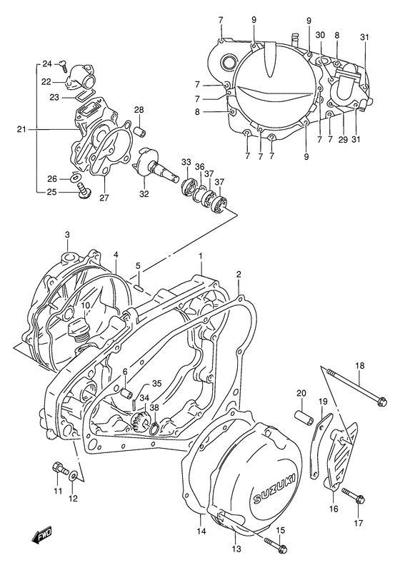 Crankcase cover ass`y  (v