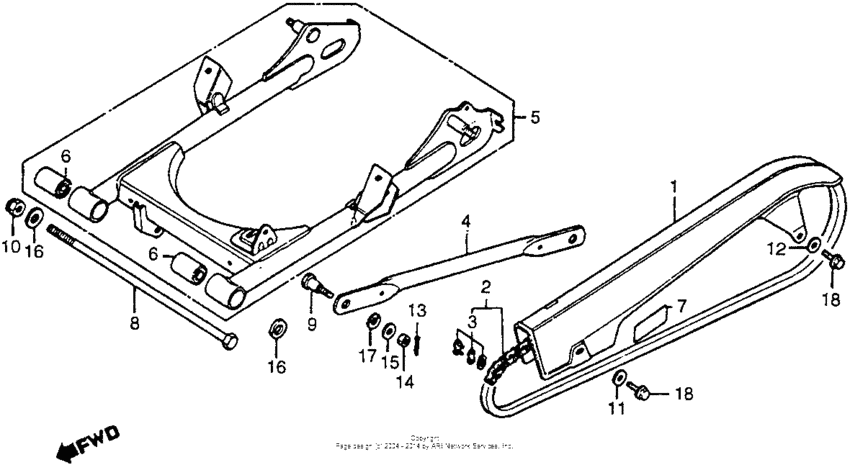 Swingarm + chain case