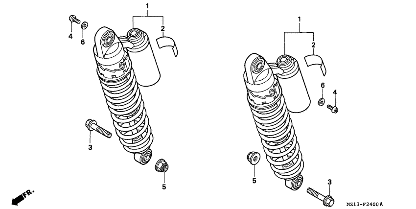 CB1000F Rear cushion