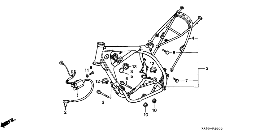 Frame body/ignition coil
