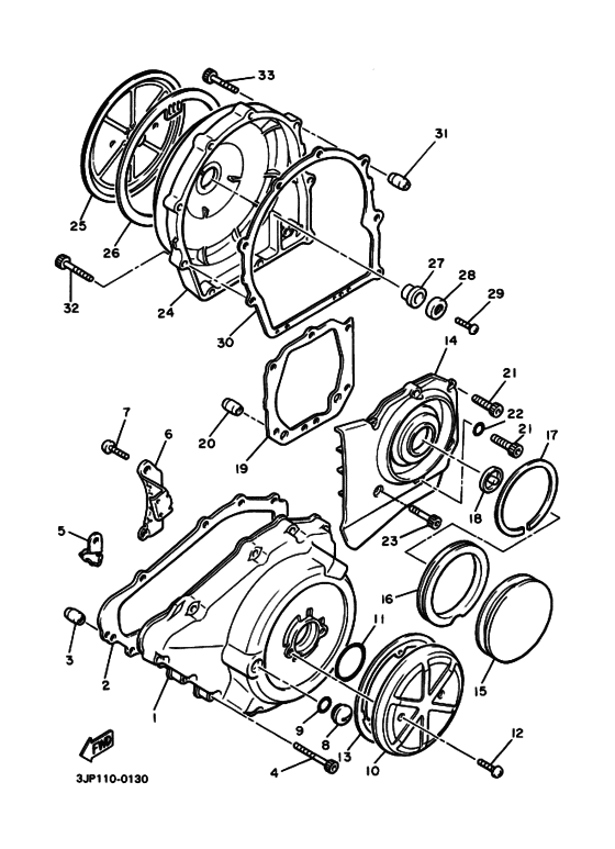 Crankcase cover ass`y  (v
