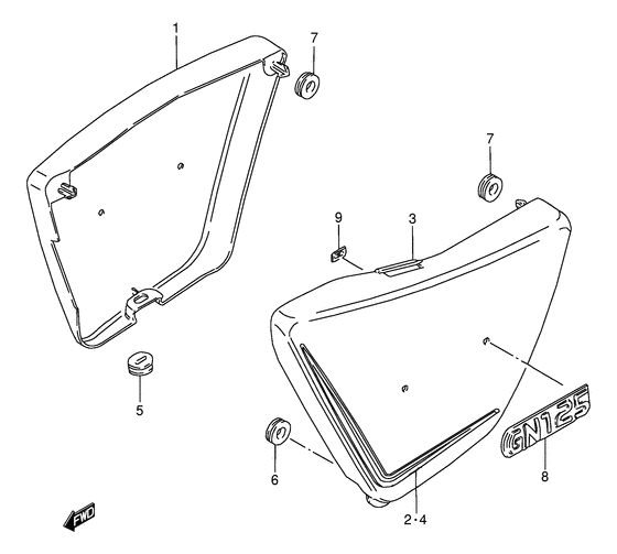 GN125 Обтекатель задний