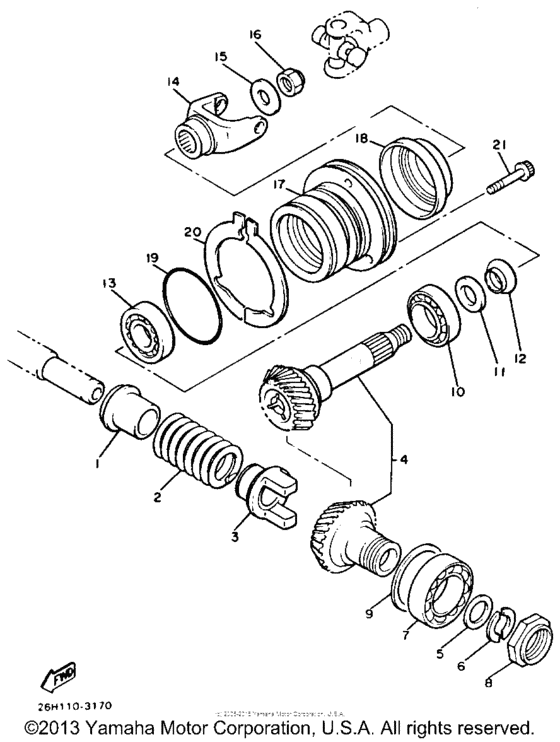 XVZ12TK Промежуточный ведущий вал