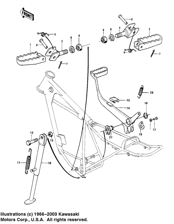 Footrests/stand/brake pedal