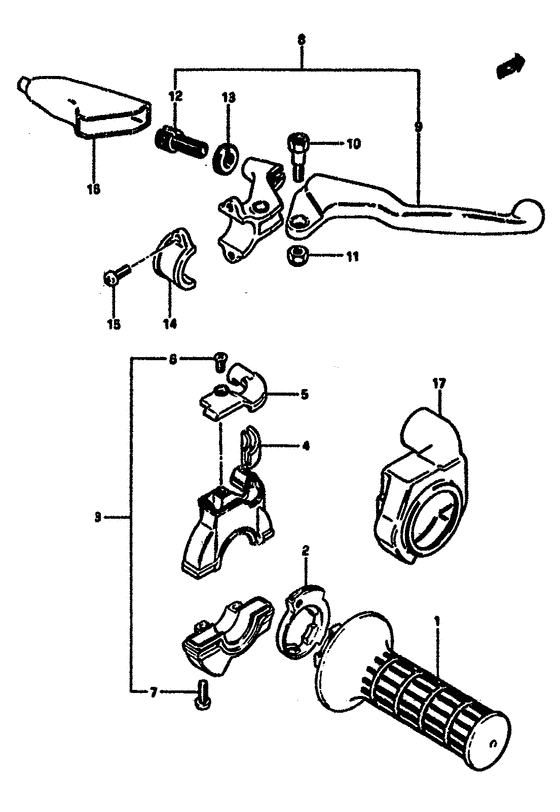 Right handle switch