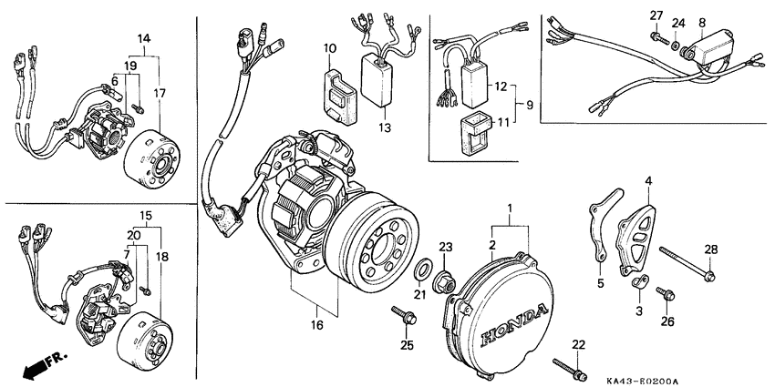 Left crankcase cover/ generator/c.d.i. unit