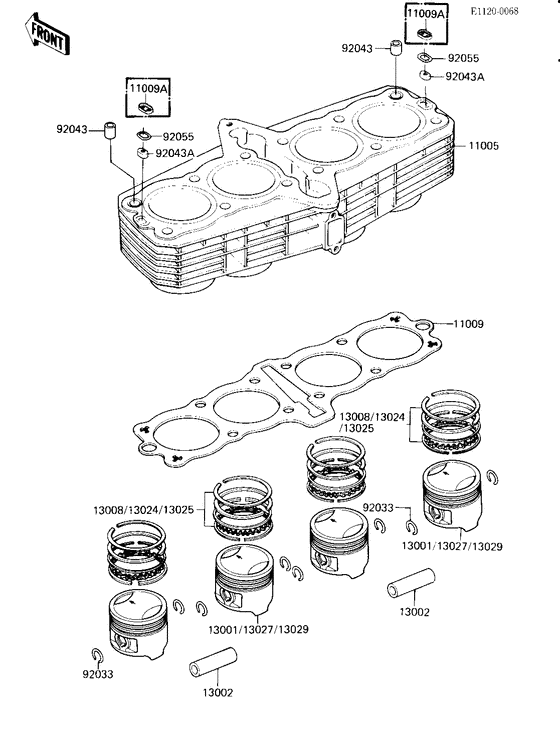 Cylinder/pistons