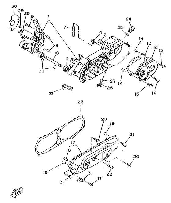 CW50RSX Картер двигателя