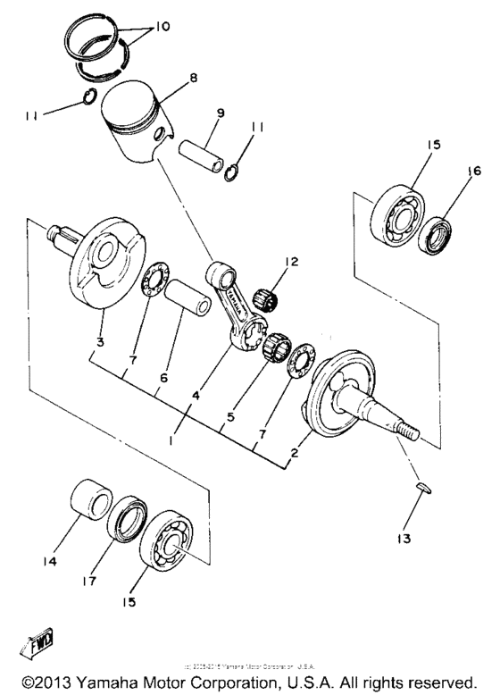 Crankshaft-piston