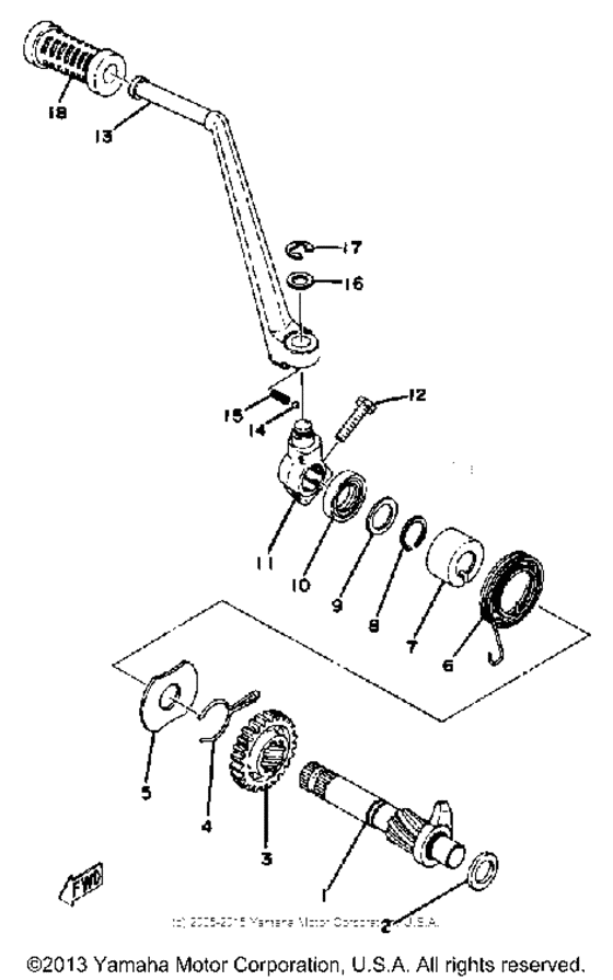 XS400F Kick - starter